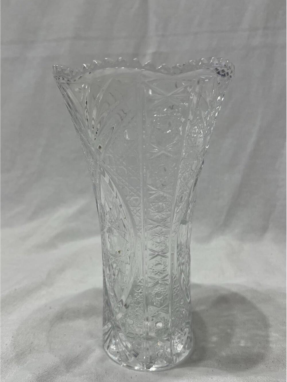 Cut Glass Flower Vase